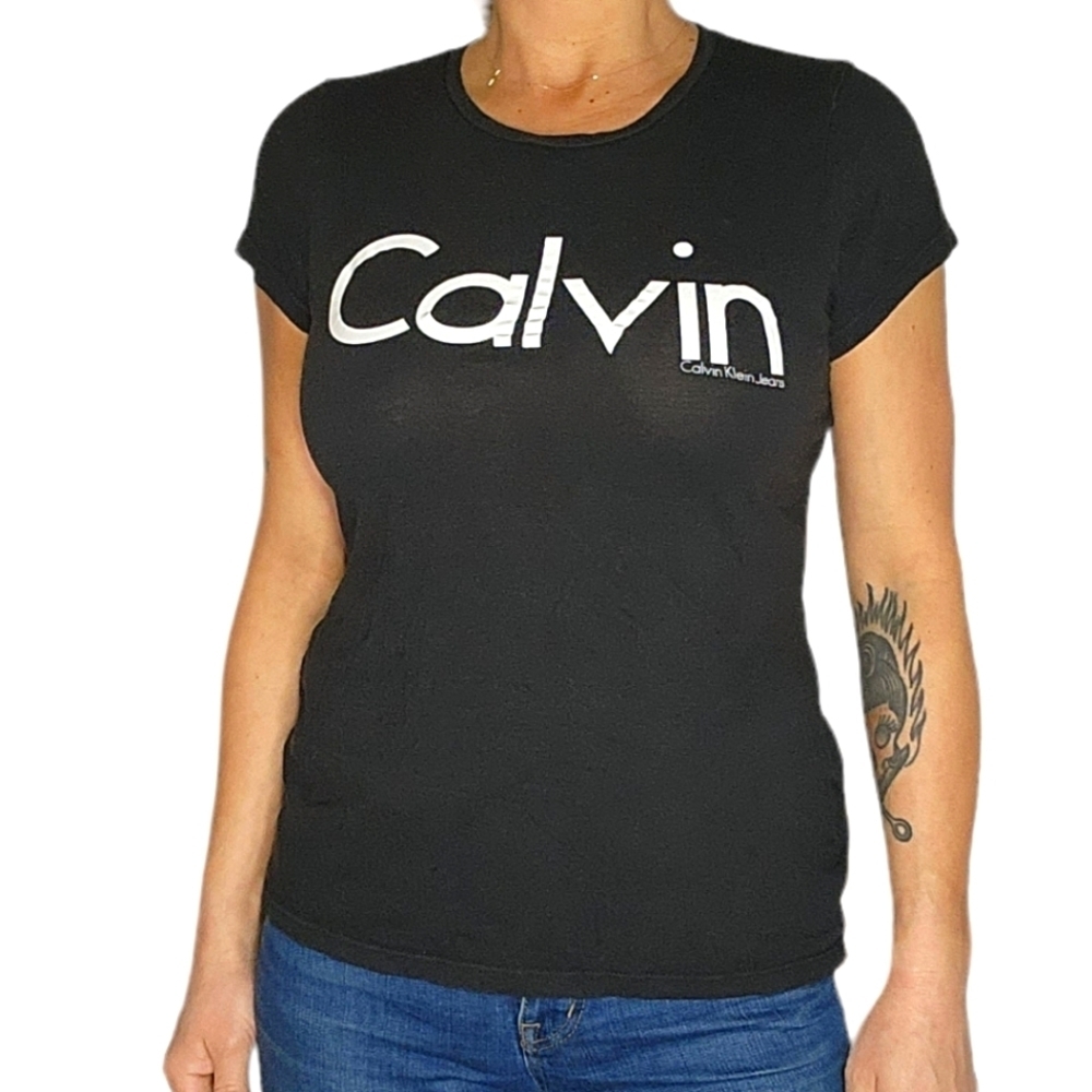 Calvin Klein Short Sleeve Shirt Medium Black